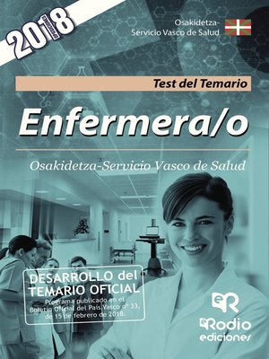 cover image of Enfermera/o. Osakidetza-Servicio Vasco de Salud. Test del Temario